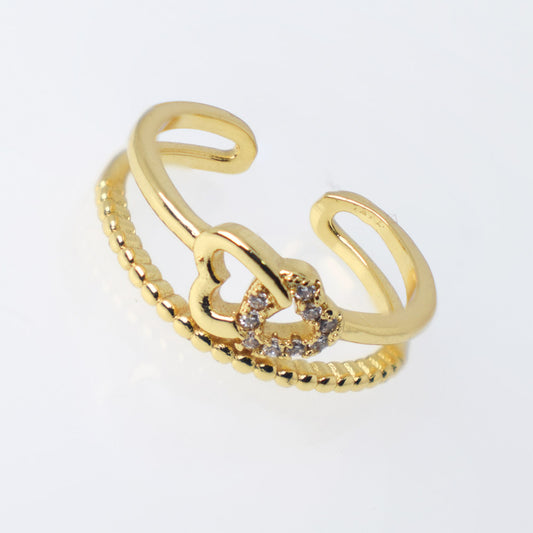 Anillo Amor Eterno Graduable - Baño Oro 18K