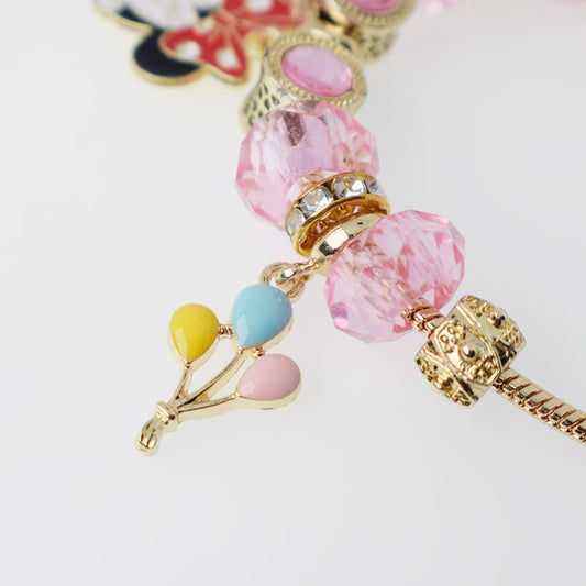 Pulsera con Charms Rosa Minnie - Acero