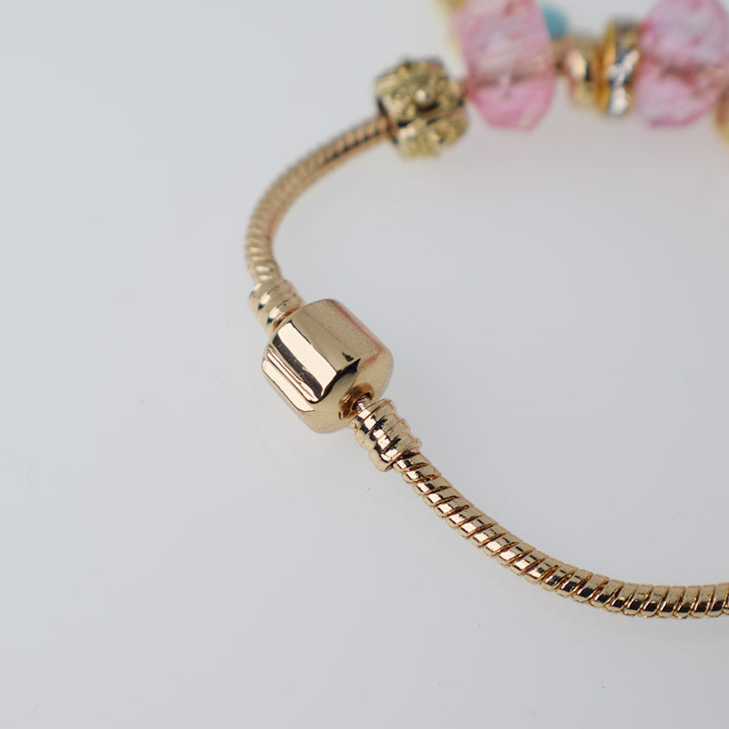 Pulsera con Charms Rosa Minnie - Acero