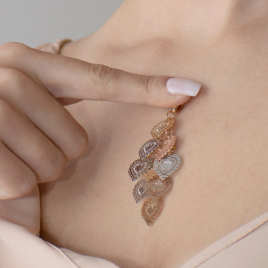 Set Aretes Corazón Místico + Dije Corazón Místico