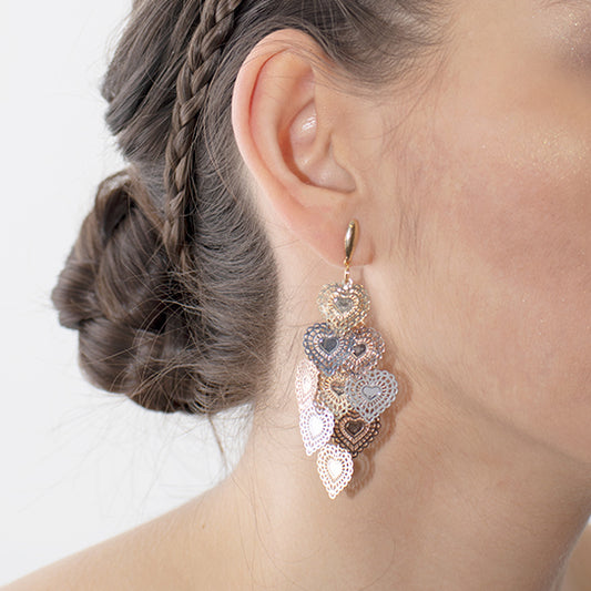 Set Aretes Corazón Místico + Dije Corazón Místico