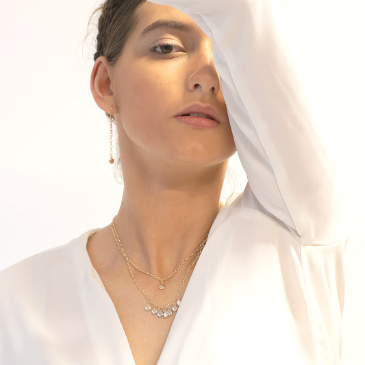 Conjunto Gotas de Amor - Tres Oros - Baño Oro 18K