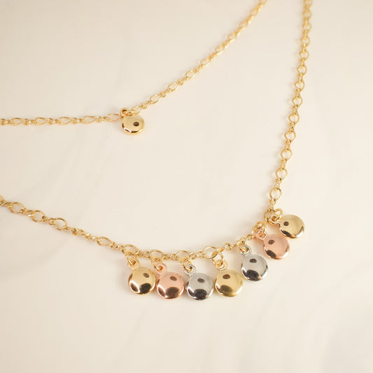 Conjunto Gotas de Amor - Tres Oros - Baño Oro 18K