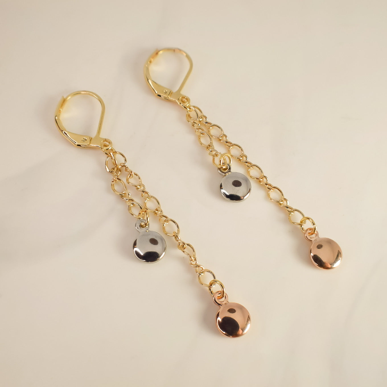 Conjunto Gotas de Amor - Tres Oros - Baño Oro 18K