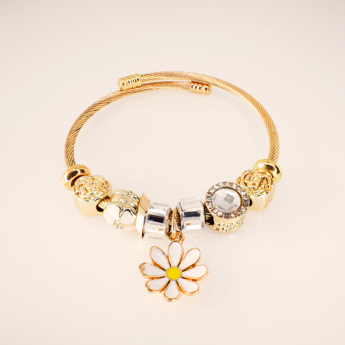 Pulsera con Charms Girasol - Acero
