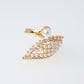 Anillo Orgánico Perlas y Zircones - Baño Oro 18K