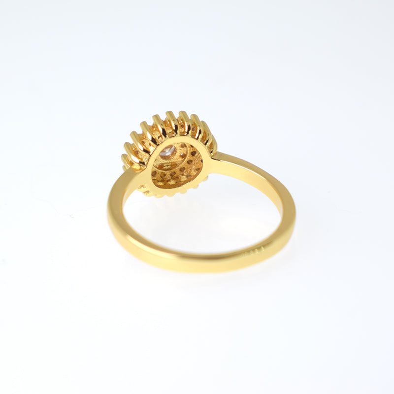 Anillo Cairo Resplandeciente - Baño Oro 18K