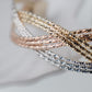 Brazalete Pulsera  Entrelazado 3 Hilos Grosor 13mm Tres Oros - Baño 18K