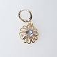 Conjunto Corazón Floral con Zircones - Baño Oro 18K