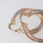 Aretes Hilos Tipo Candonga Diametro 30mm - Baño Oro 18K