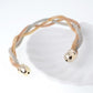 Pulsera Espiga Entrelazada Grosor 11 mm Tres Oros - Baño 18K