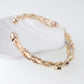 Brazalete Pulsera Tejido Cruzado Esferas Dorado Sirene Rose