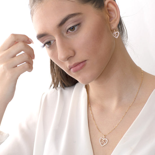 Conjunto Amor Eterno con Circones - Baño Oro 18K