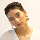 Aretes De Poste Relieve Arpa Dorado Sirene Rose Joyas