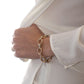 Pulsera Ovalos Entorchados Tono Tres Oros