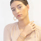 Brazalete Pulsera Tejido Cruzado Esferas Dorado Sirene Rose