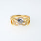 Anillo Madinah con Circones - Baño Oro 18K