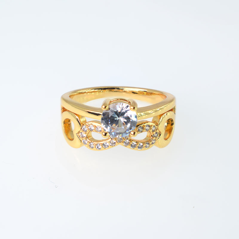 Anillo Madinah con Circones - Baño Oro 18K