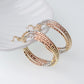 Aretes Hilos Tipo Candonga Diametro 30mm - Baño Oro 18K