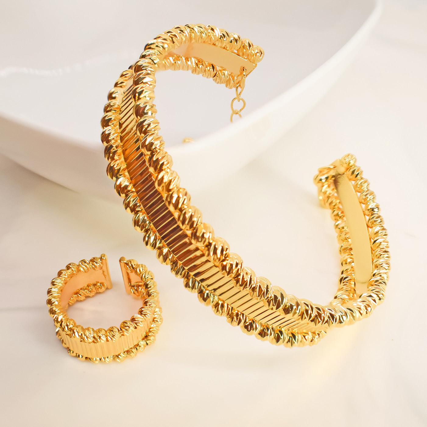 Brazalete Rocio de Alegría - Baño Oro 18k