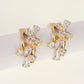 Aretes Cristales de Mariposa Tipo Candonga - Baño Oro 18K
