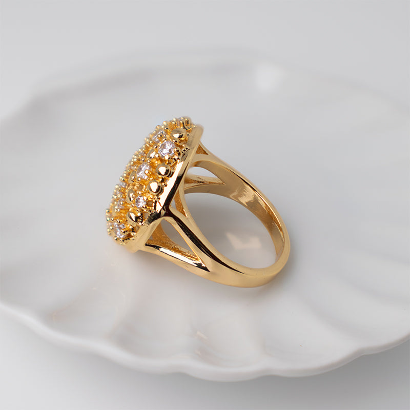 Anillo Persepolis Circones Translucidos Dorado Sirene Rose Joyas