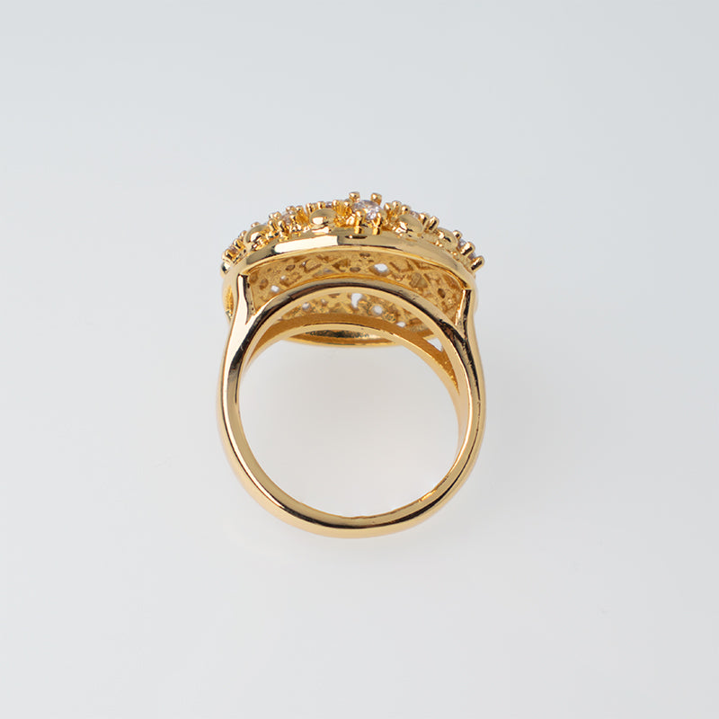 Anillo Persepolis Circones Translucidos Dorado Sirene Rose Joyas