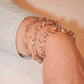 Pulsera Triada de Oro Brillante - Baño oro 18K