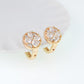 Aretes Mandala Circones Translucidos Dorado Sirene Rose